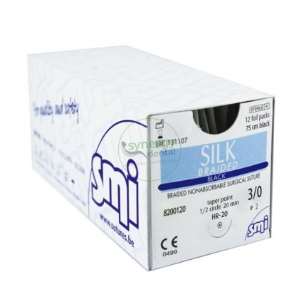 Suture seta HR 20mm 3/0